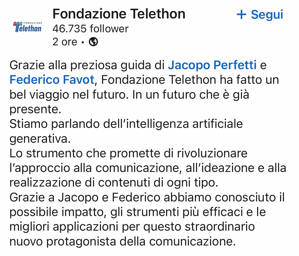 Feedback 120 di uno studente del corso Prompt, Chi Parla?