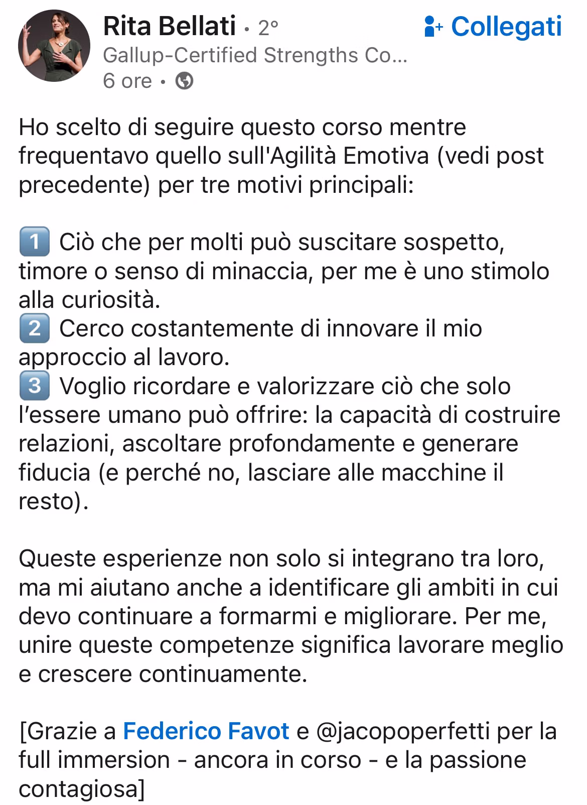 Feedback 88 di uno studente del corso Prompt, Chi Parla?