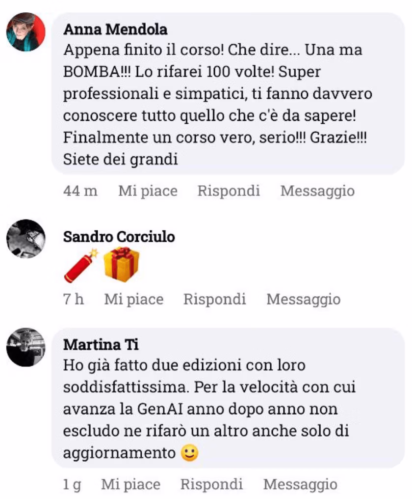 Feedback 52 di uno studente del corso Prompt, Chi Parla?