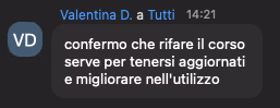Feedback 41 di uno studente del corso Prompt, Chi Parla?