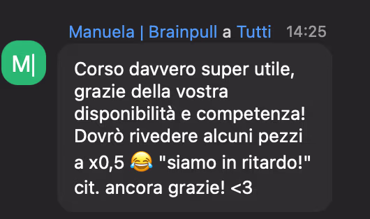 Feedback 40 di uno studente del corso Prompt, Chi Parla?