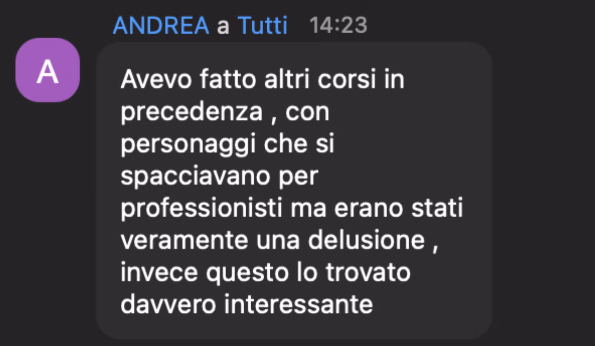 Feedback 30 di uno studente del corso Prompt, Chi Parla?